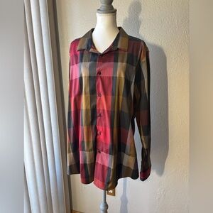 Lamasini women’s Plaid Button-Up Shirt 3xL